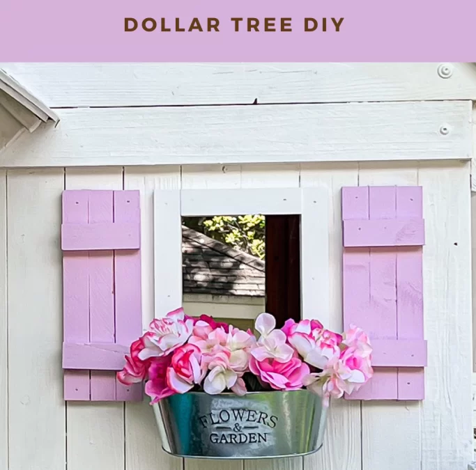 DIY Dollar Tree Playhouse Flower Boxes
